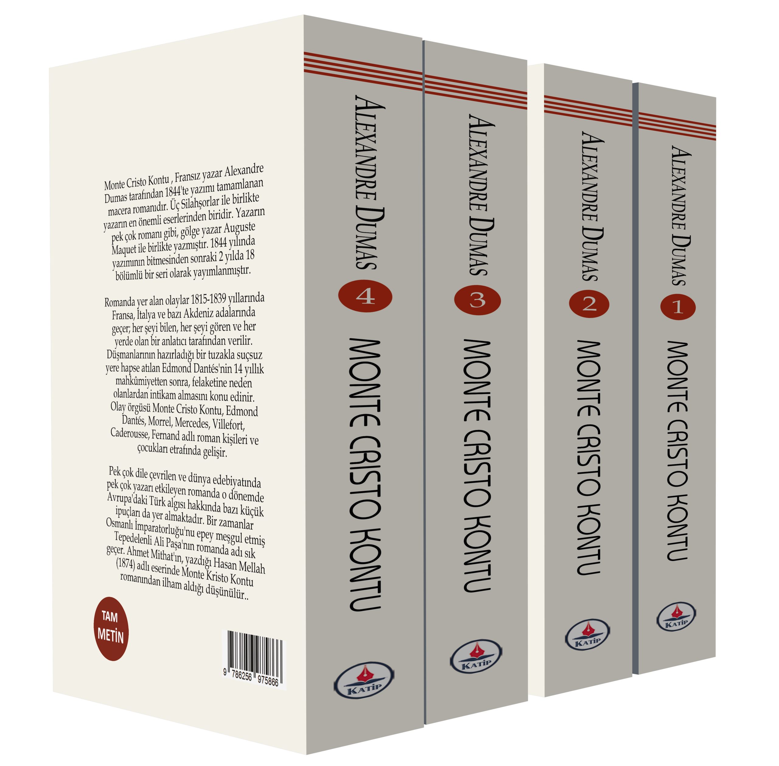 Monte Cristo Kontu ( 4 Cilt - 1274 Sayfa - Tam Metin ) / Alexandre Dumas - Görsel 3